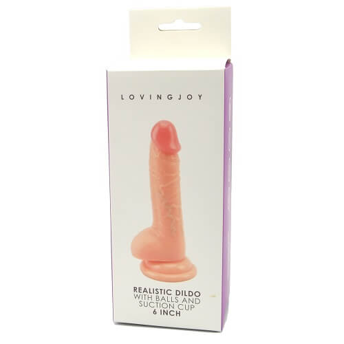 n10432 loving joy realistic dildo with balls and suction cup 6 inch 5