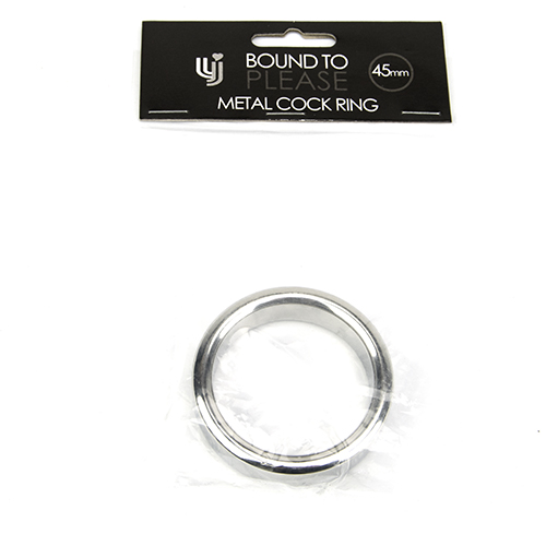 n10462 bound to please metal cock and ball ring 45mm 2