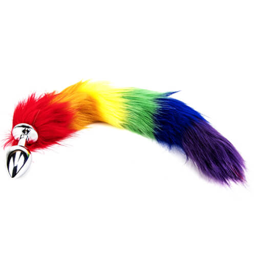 n10780 furry fantasy rainbow tail butt plug 3 1