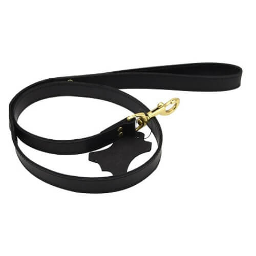 n10785 bound noir nubuck leather leash 1