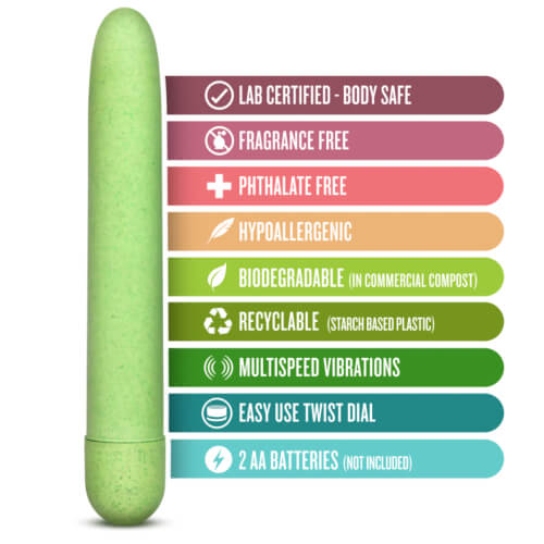 n10846 gaia biodegradable eco vibrator green 6