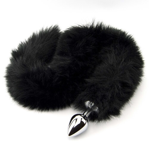 n10880 furry fantasy black panther tail butt plug 1