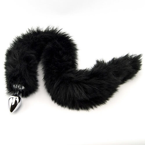 n10880 furry fantasy black panther tail butt plug 3