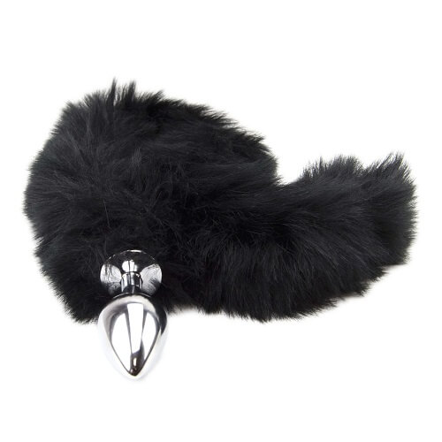 n10880 furry fantasy black panther tail butt plug 4