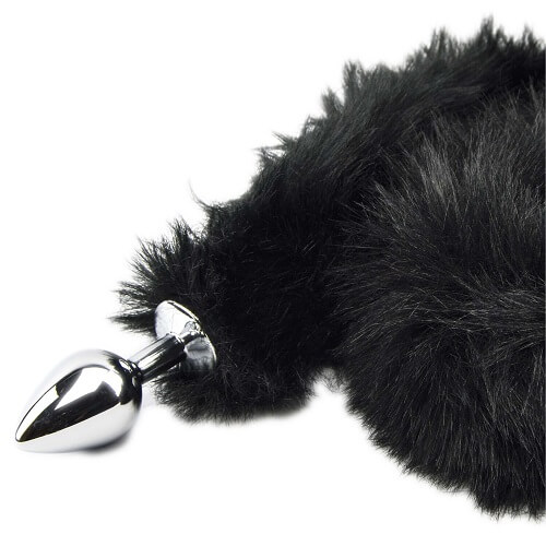n10880 furry fantasy black panther tail butt plug 6