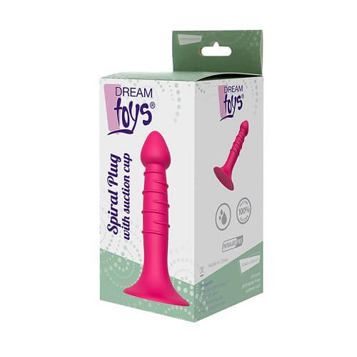 n10975 sprial silicone dildo with suction cup 2