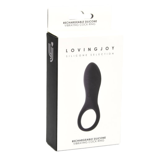 n11161 loving joy rechargeable silicone vibrating cock ring pkg 2
