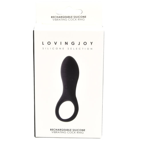 n11161 loving joy rechargeable silicone vibrating cock ring pkg