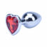 ns7168 precious metals limited edition heart shaped butt plug silver 1