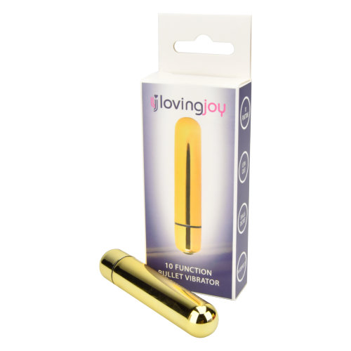 n11411 loving joy 10 function gold bullet vibrator