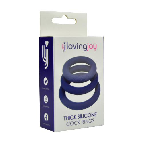 n11080 loving joy thick silicone cock rings 3 pack pkg 1