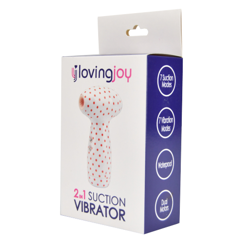 n11641 loving joy 2 in 1 suction vibrator polka dot pkg 1