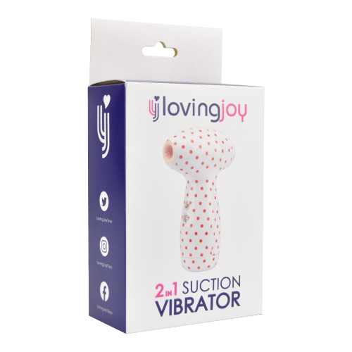 n11641 loving joy 2 in 1 suction vibrator polka dot pkg 2