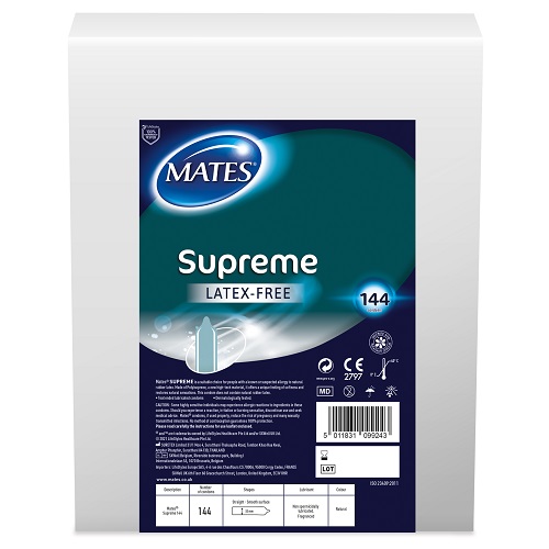 n11718 mates supreme condom bx144 clinic pack 1