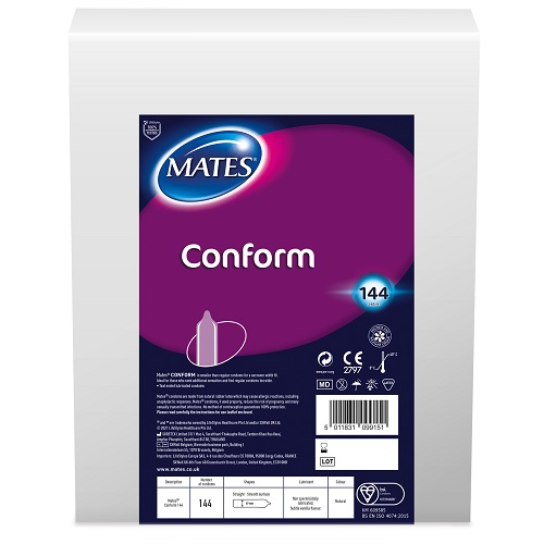 n11724 mates conform condom bx144 clinic pack 1 1