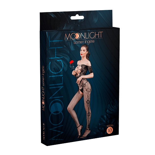 n11760 moonlight criss cross cut out crotchless floral bodystocking black os 4