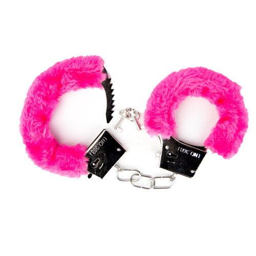 n11713 loving joy furry handcuffs pink 2