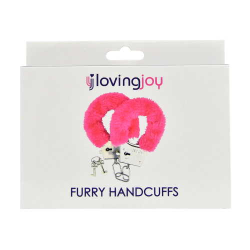 n11713 loving joy furry handcuffs pink pkg