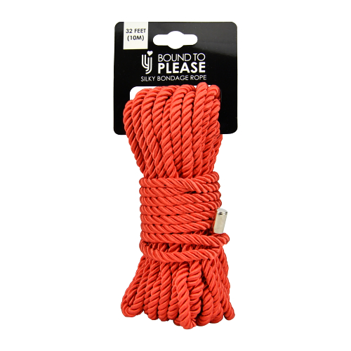 n11715 bound to please silky bondage rope red 10m pkg