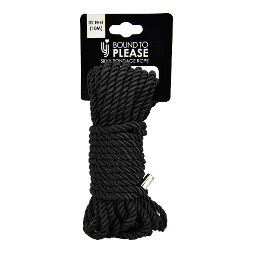 n11716 bound to please silky bondage rope 10m black pkg