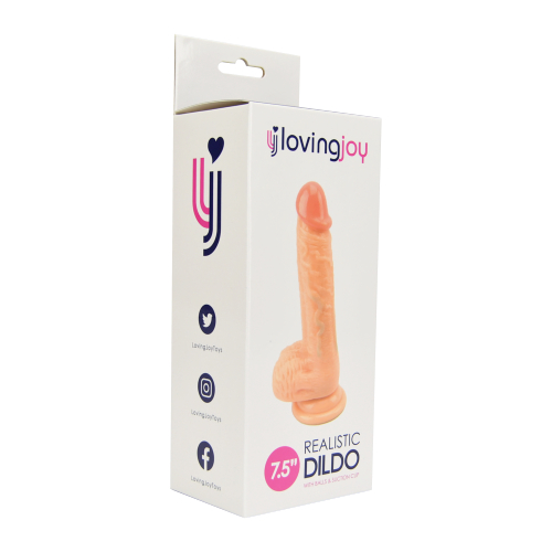 n10434 loving joy realistic dildo with balls and suction cup 7 5 inch pkg new 1