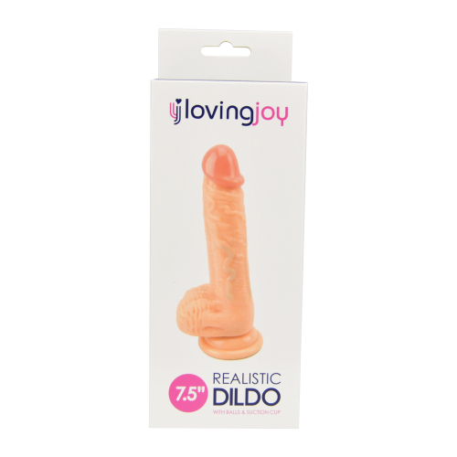 n10434 loving joy realistic dildo with balls and suction cup 7 5 inch pkg new
