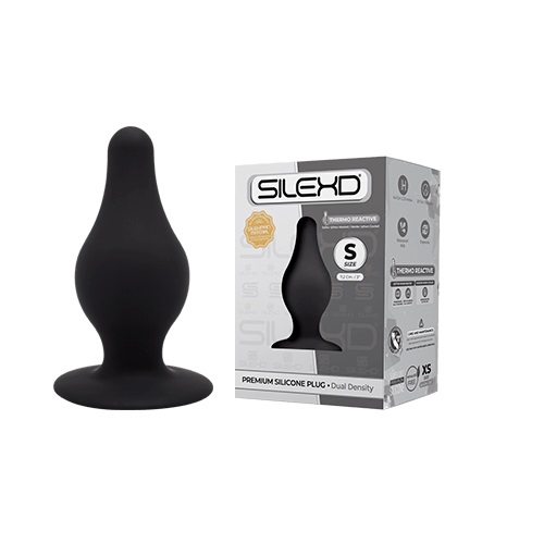 n11843 silexd dual density tapered silicone butt plug small 2