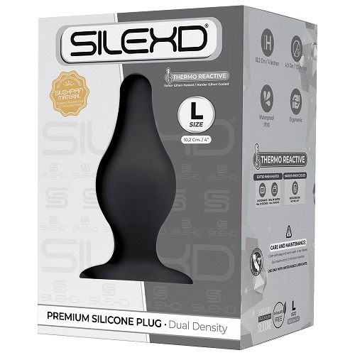 n11845 silexd dual density tapered silicone butt plug large 3