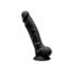n11118 silexd 7inch realistic silicone dual density dildo wsuctioncup balls black 1