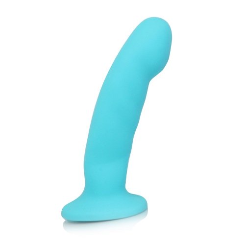 n11869 6 5inch silicone gspot pspot dildo wsuction base blue 1