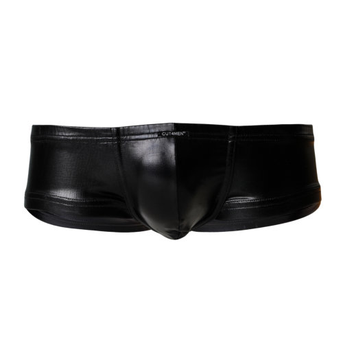 n12052 c4m booty shorts black leatherette small