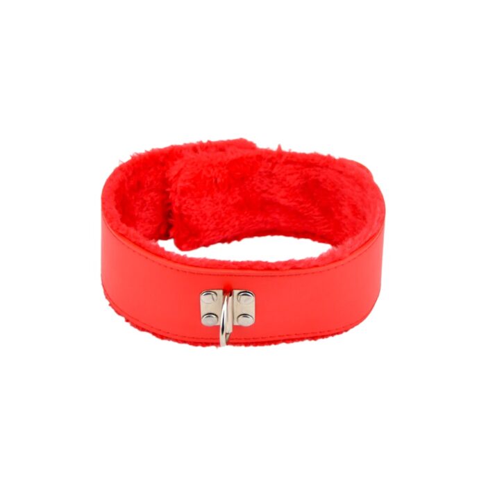 n11935 bound to please furry collar with leash red 2
