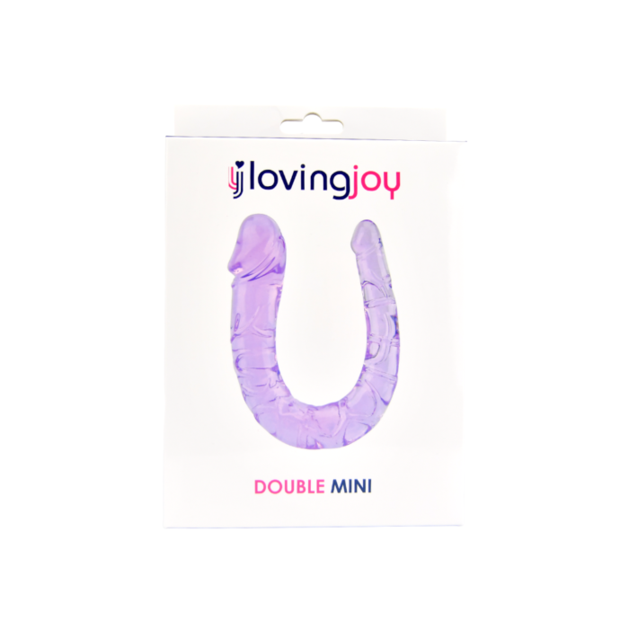 n11952 loving joy double mini dildo purple pkg