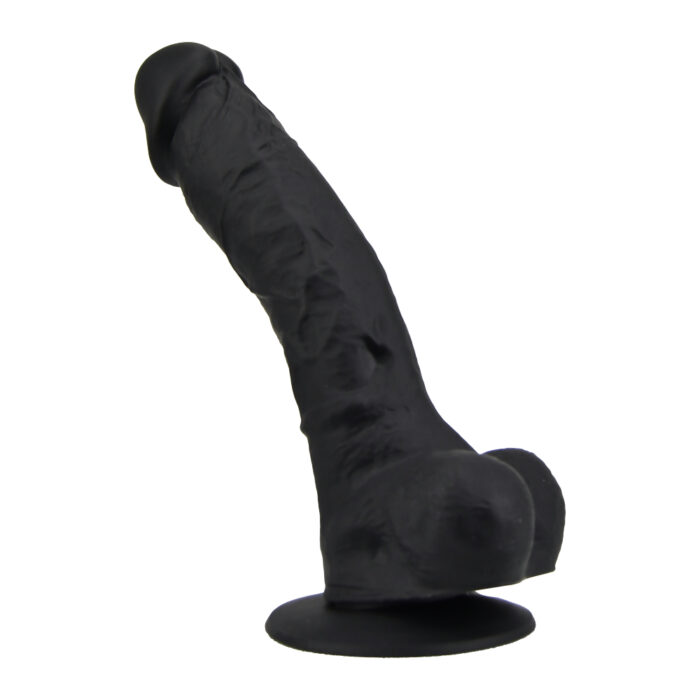n12035 loving joy 9 inch realistic silicone dildo with suction cup and balls black 3