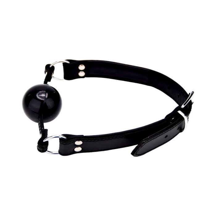 n12271 bound leather solid ball gag 1
