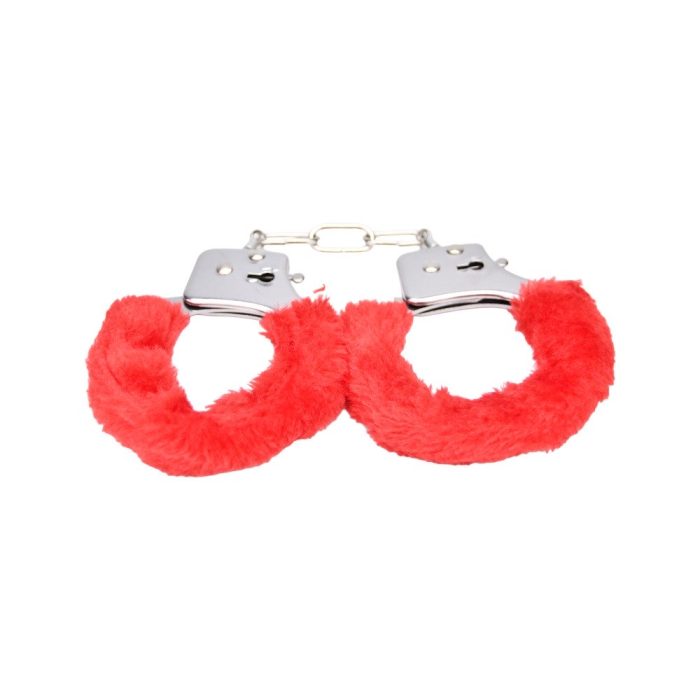n11851 bound to play heavy duty furry handcuffs red 3