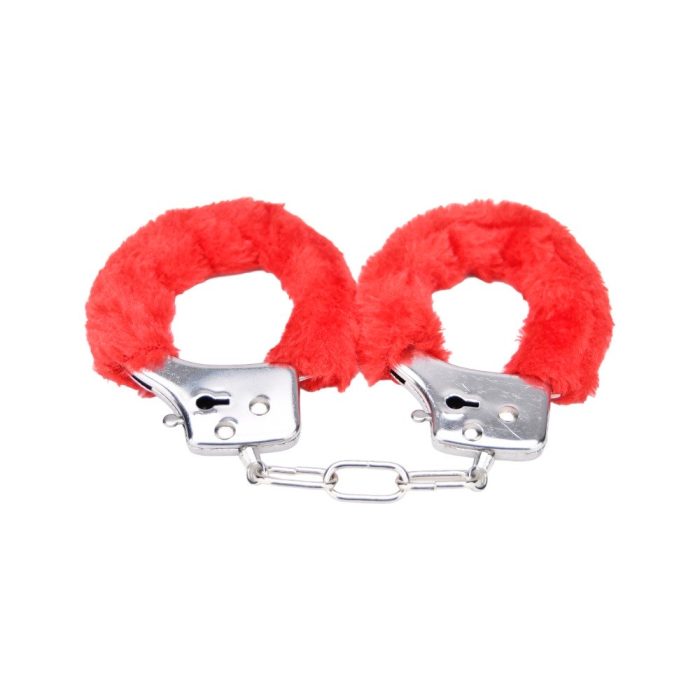 n11851 bound to play heavy duty furry handcuffs red 4