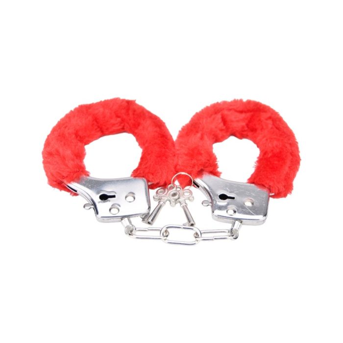 n11851 bound to play heavy duty furry handcuffs red 5