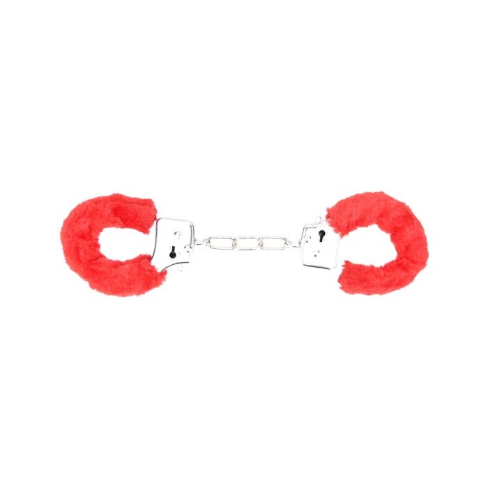 n11851 bound to play heavy duty furry handcuffs red
