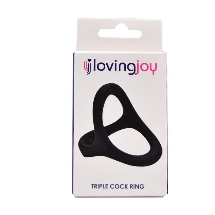 n12192 loving joy silicone triple cock ring pkg
