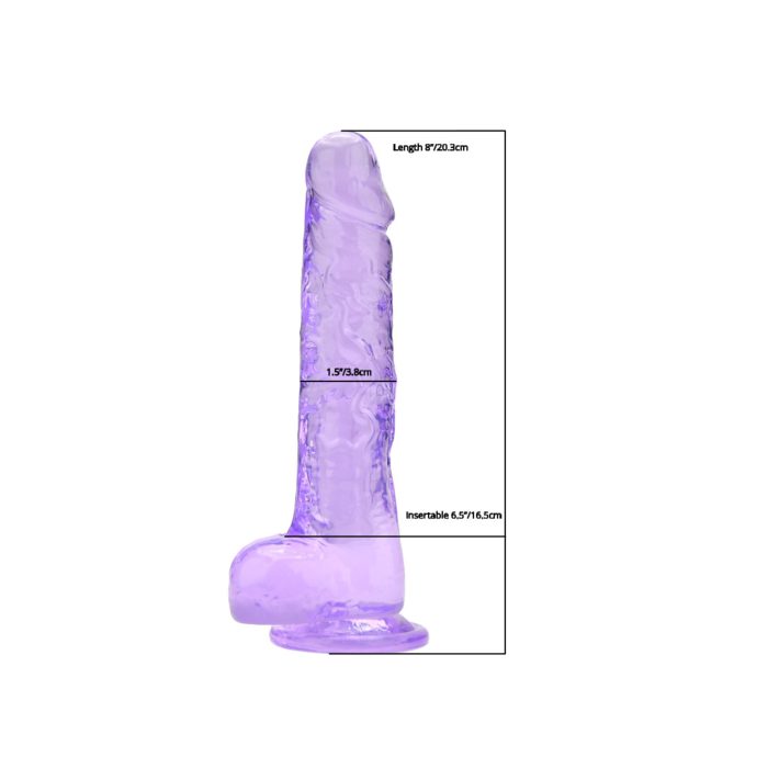 n12310 loving joy 8 inch dildo with balls purple meauserments hr scaled 1