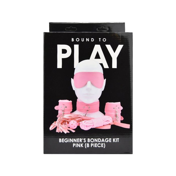 n12281 bound to play beginners bondage kit pink 8 piece pkg