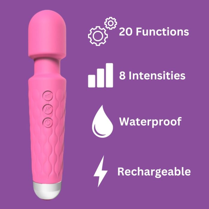 n12264 loving joy 20 function wand vibrator pink info