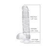 Loving Joy 6 Inch Dildo with Balls Clear - Image 9