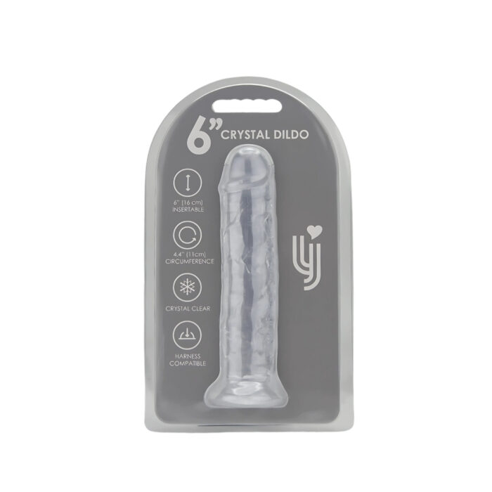 Loving Joy 6 Inch Suction Cup Dildo Clear - Image 6