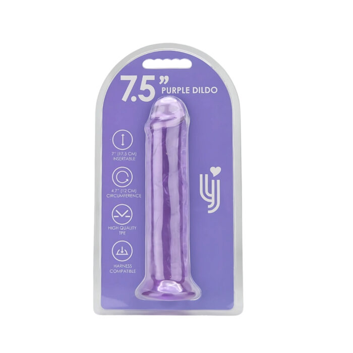 Loving Joy 7.5 Inch Suction Cup Dildo Purple - Image 7