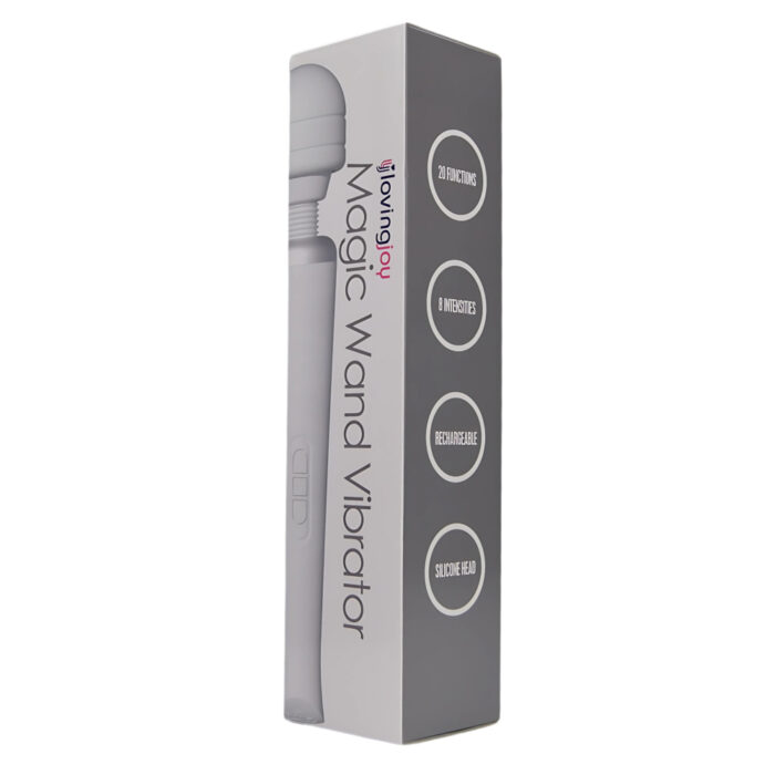 Loving Joy Rechargeable Magic Wand Vibrator White - Image 8