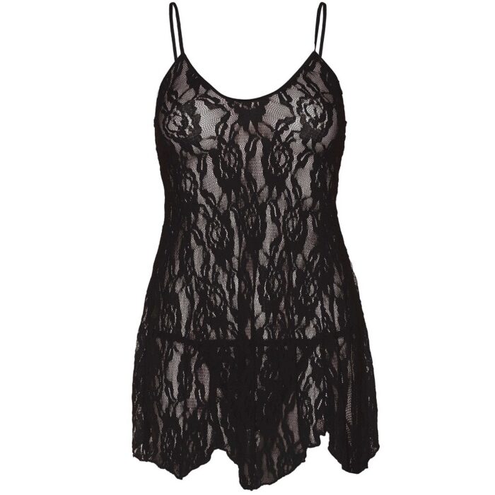 Leg Avenue Rose Lace Flair Chemise Plus Size - Image 3