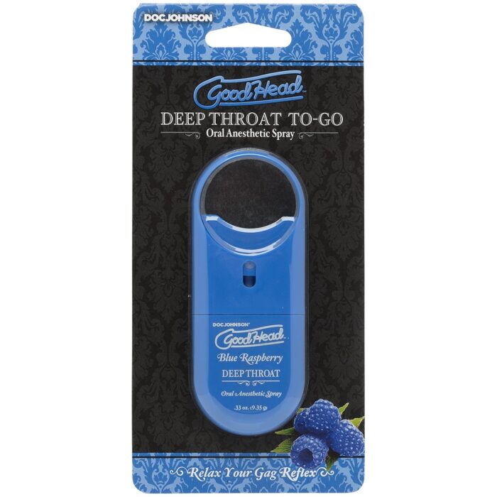 Doc Johnson GoodHead To-Go-Deep Throat Spray - Blue Raspberry - Image 4