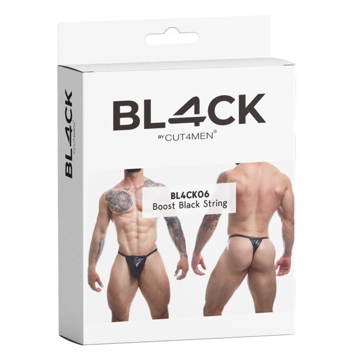 C4M Boost Black Leatherette G-String - Image 4